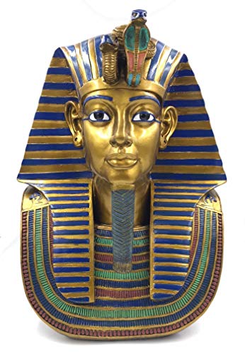 Estatua Egipcia de Resina Cabeza de Rey Tut de 18.75 pulgadas