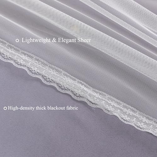 Image of indistar Dreamy Star Cutout Blackout Curtains with White Sheer,Double Layer Curtains for Girls Bedroom, Hollow Out Drapes for Nursery (2 Panel,52Wx72L,Dark Grey)