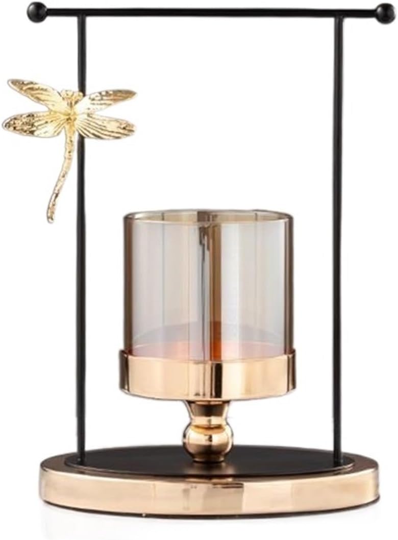 Candle Sconces Easter decorations desktop decor candlestick romantic wedding candlelight dinner glass candle holders accessories candles Candle Holder(Color:B) (B)