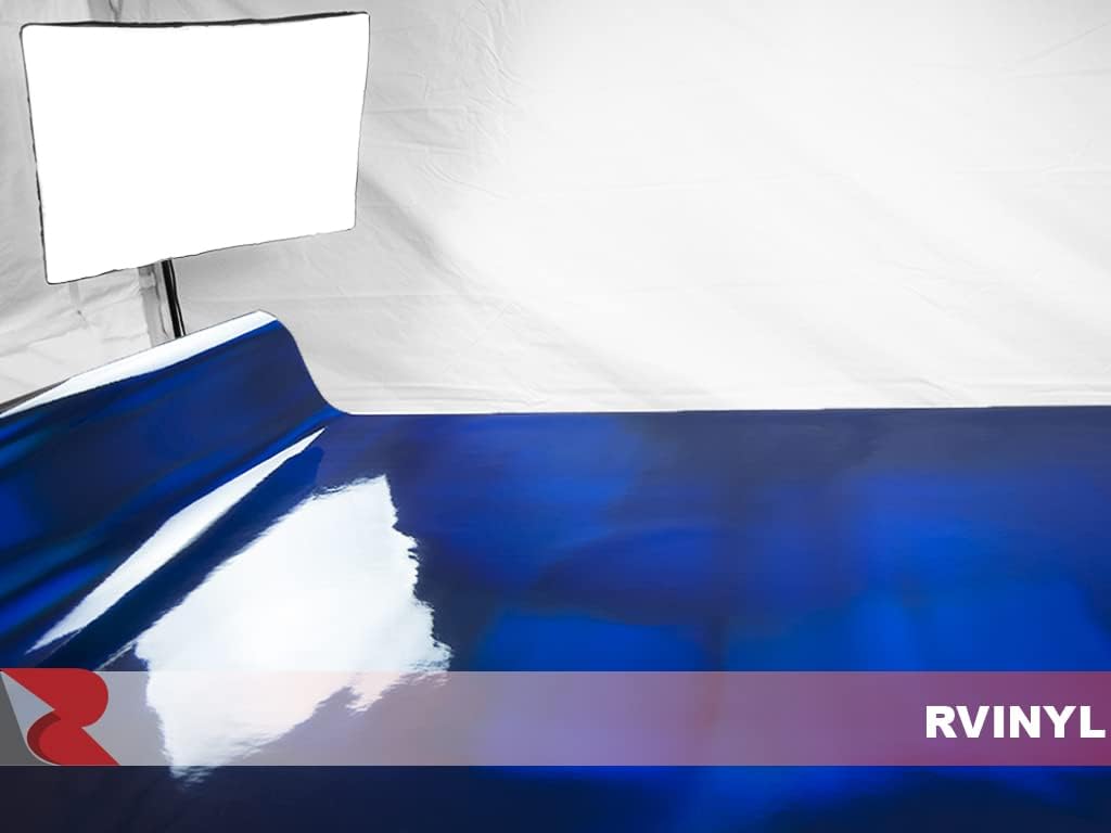 Rwraps Holographic Chrome Vinyl Car Wrap Film in Blue Neochrome - 5ft x 3ft - Vehicle Sheet Roll with Adhesive Back and Air Release Technology