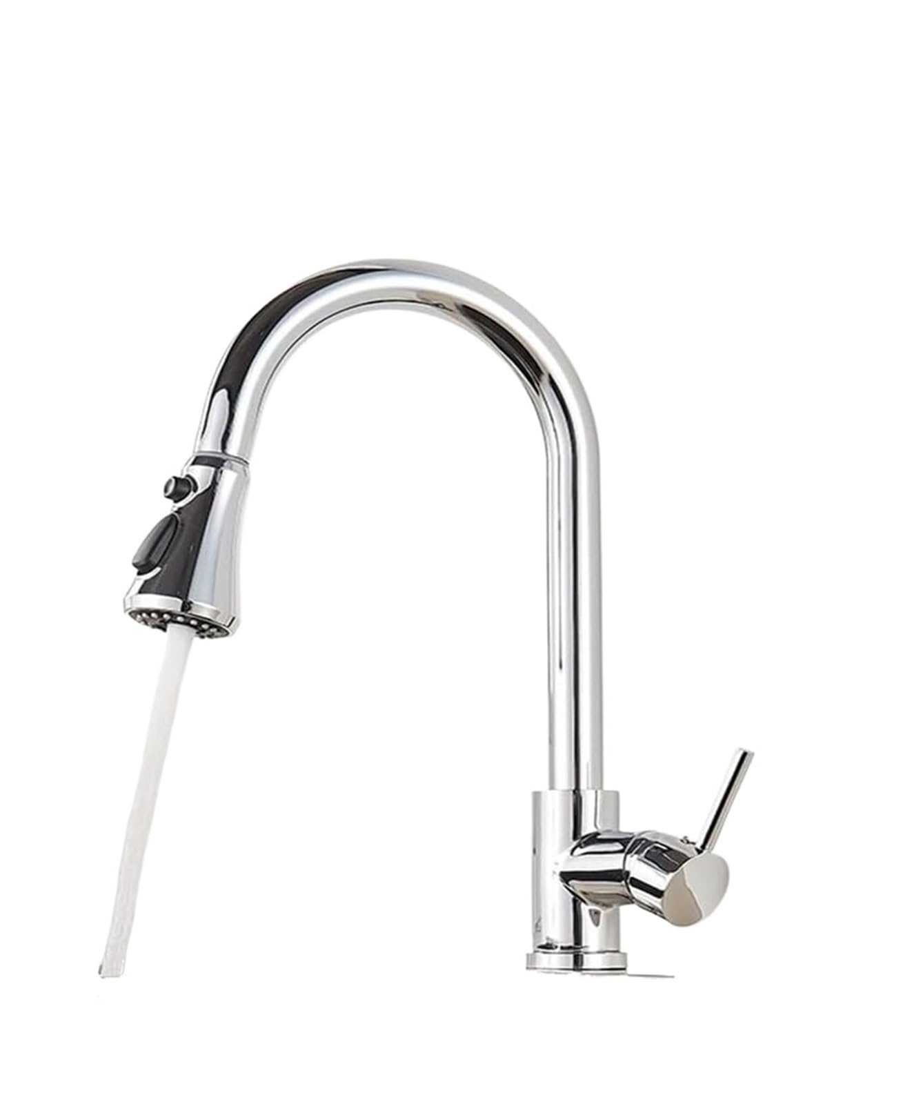 Eamrfvqt Chrome C Brass Kitchen Tap Extendable Nozzle