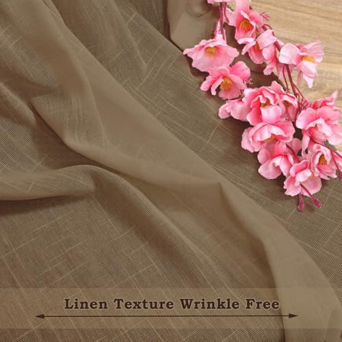 Image of HOMEMONDE Sheer Curtains for Living Room, Bed Room - Transparent Curtain Home Decor