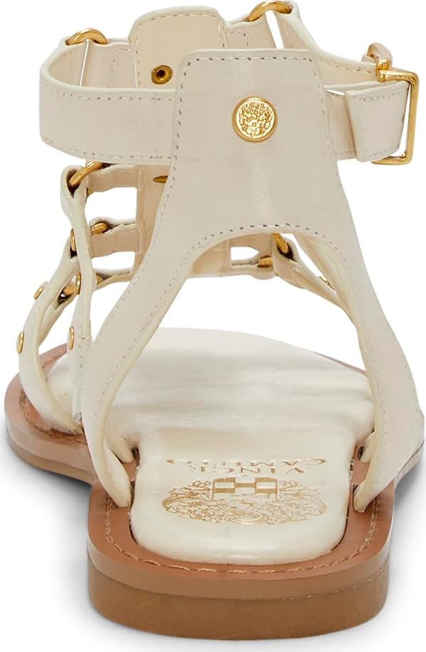 Vince Camuto Women's Claira Gladiator Flat Sandal, Panna Creme, 8 by Vince Camuto - Used condition - Image 3
