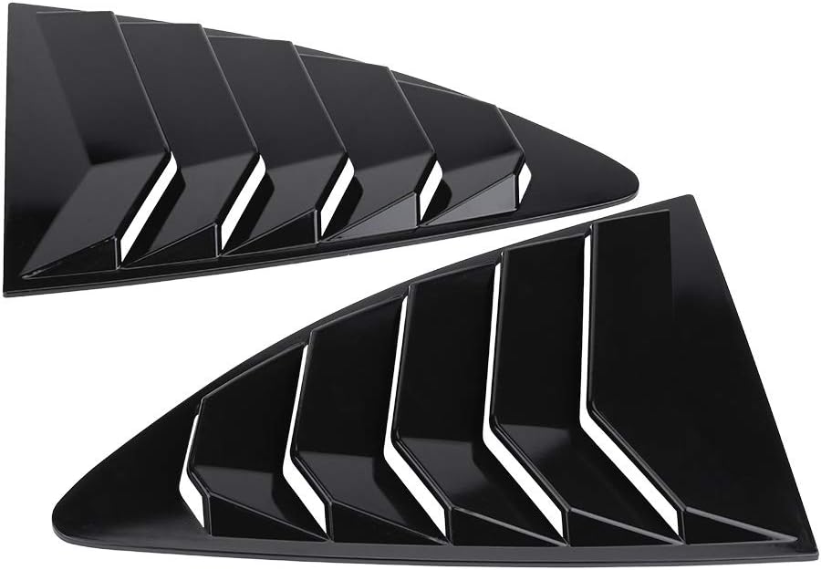 Qiilu Car Accessories - Window Louver Cover for 86/GT86/Scion FR-S/BMZ BRZ 2013-2018, Side Vent Grille Trim with Black Finish Fits Perfectly