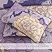 DJY Floral Quilt Set King Size Purple Boho Bedspread Coverlet Set, 3 Piece Microfiber Bohemian Botanical Farmhouse Floral Quilt Bedding Set with 2 Pillowcases for All Season (110''x90'')