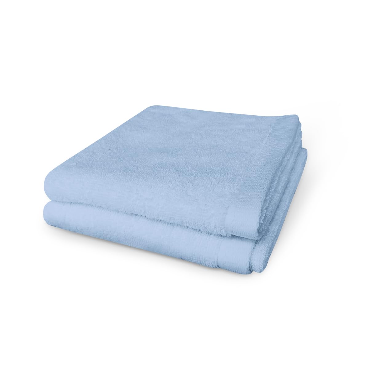 Banzaii 2 Salviette in Morbida Spugna 60 x 40 cm, 100% Cotone di Alta Qualità, Trattamento Super Assorbenza - Azzurro