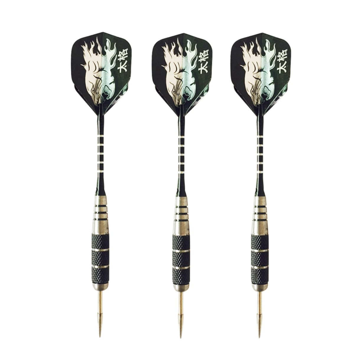 Toddmomy 3-pack 22g Drop-resistant Match Aluminum Rod Flights Tiger Pattern Pin-type Needle Tipped Supplies for Sports Events