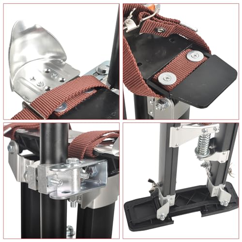 image for BIGREAT Black Drywall Stilts 24-40 Inch Height Adjustable Lifts Alumin