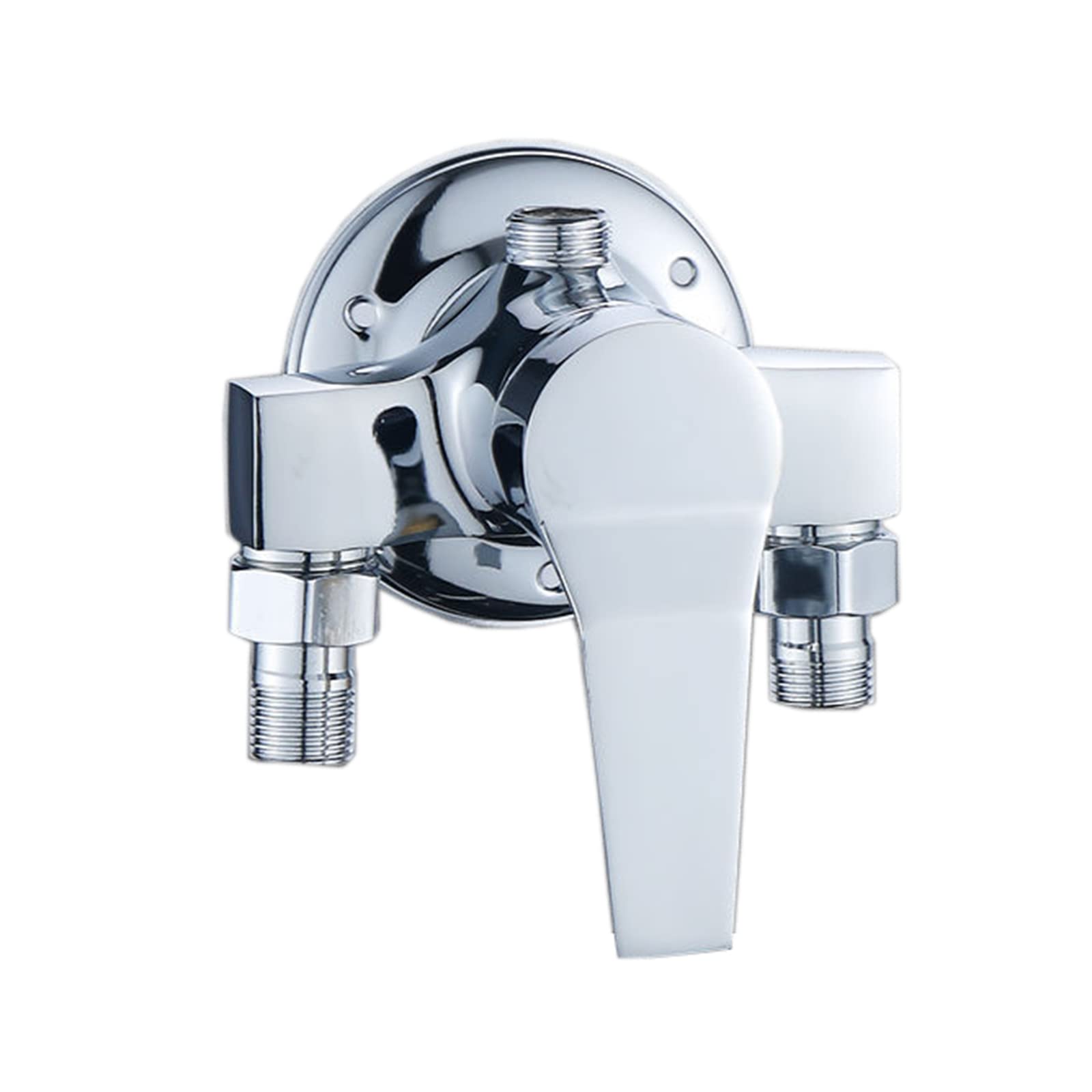 Válvula De Válvula de ducha de baño En T Válvula De Desviador Valvula Desviadora 3 Vias Valvula Cerámica De Latón Con Manija Única Fría Y Caliente,Cromo A
