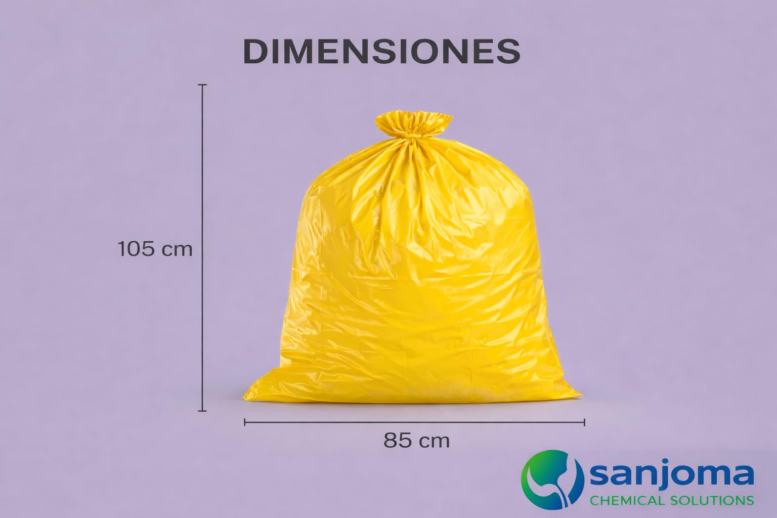 Bolsas de Basura Amarillas 100L (85x105 cm), 20 Rollos | Galga 130 Extra Fuertes, Ecológicas, Compostables, 10 Bolsas por Rollo