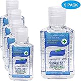 Travel Size Hand wash Gel,60ml Free Foaming Sanitizer No Rinse Foam Hand Soap Gel,Kid Friendly, 5 Pack