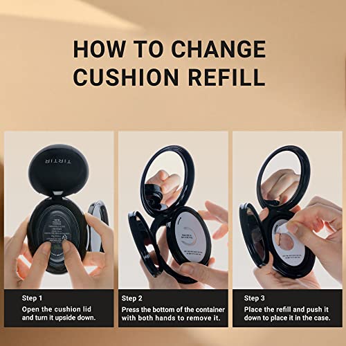 Tirtir Mask Fit All Cover Cushion, 21N Ivory, 0.6 Oz (18 G), Cushion Foundation, High Coverage, Smooth Glow Dewy Finish #TOP6