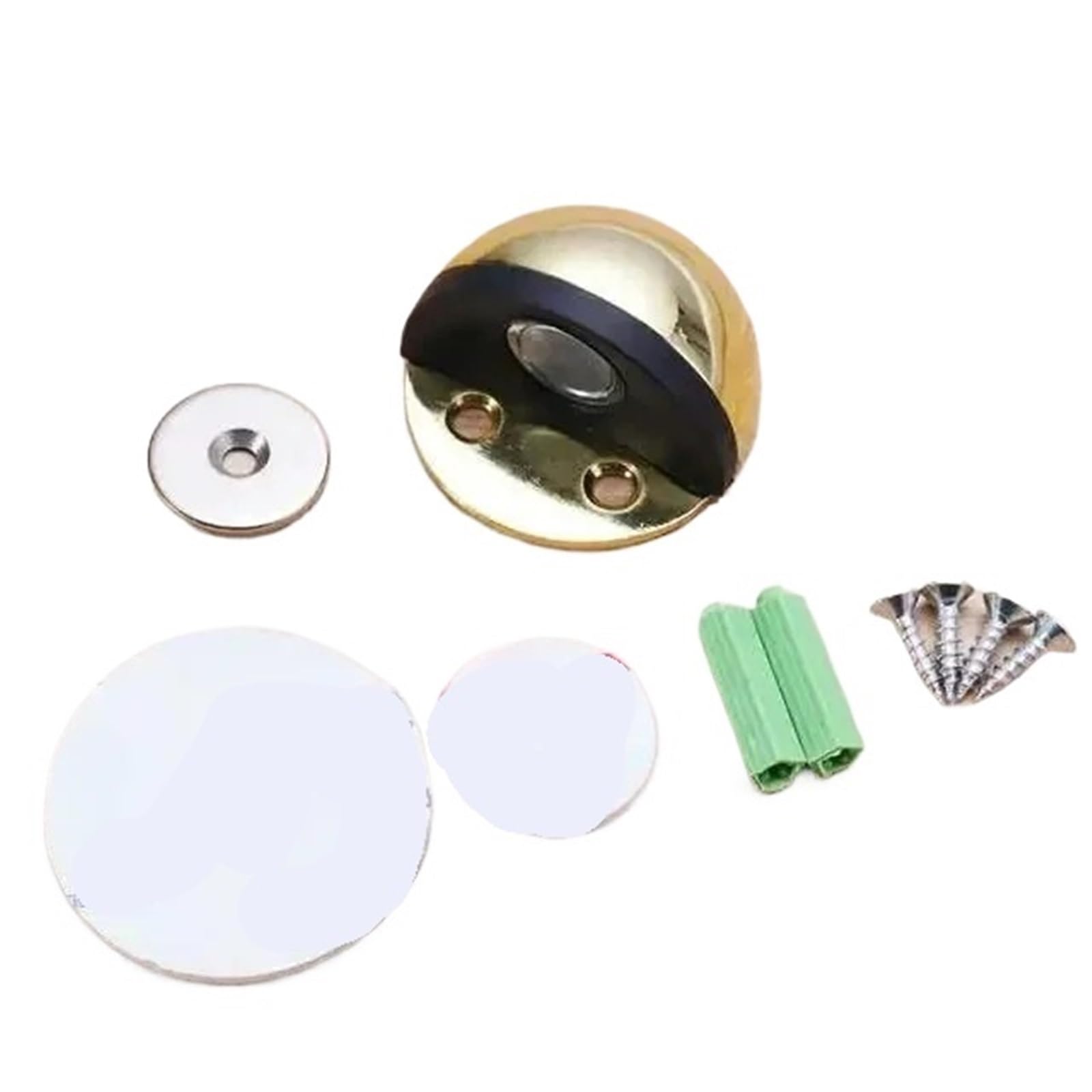 Door Stop Stainless Steel Door Stopper Dual Catch No Punching Bumper Wedge Wall for Floor(GP)