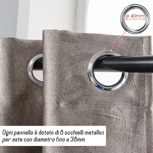 Rideaux occultants thermiques de prestige Rhodes aux finitions œillets bronze clair - 4