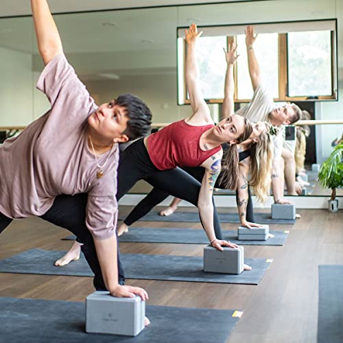 Image of Hugger Mugger 4 in. Foam Yoga Block - Strong and Stable, Beveled Edges for Comfort, Most Favored Block Size, Helps with Alignment and Support in Many Poses