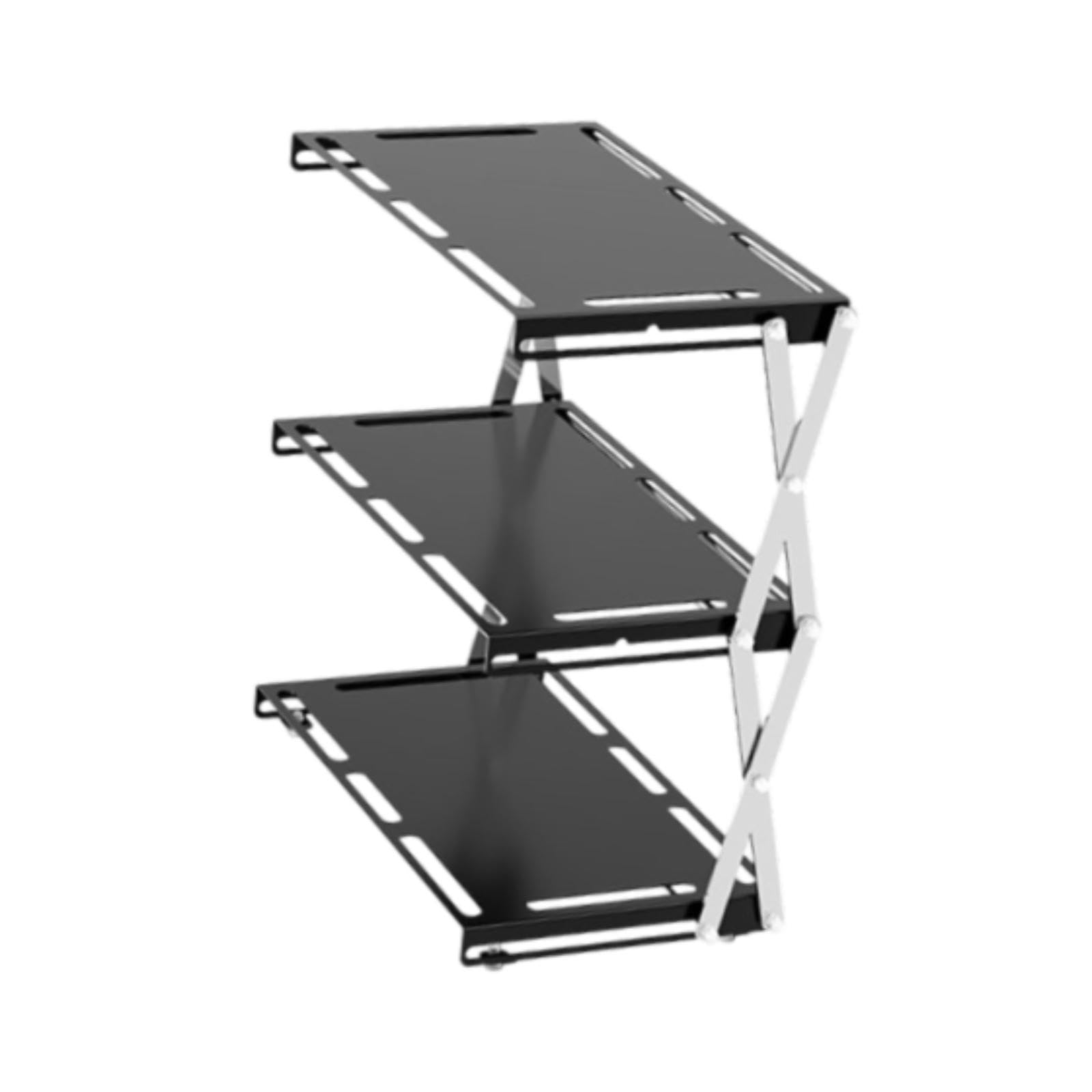 Camping Folding Storage Rack Desktop Stable Outside for Fishing Hiking Beach Three Layers | Sporting Goods | Outdoor Sports | Camping & Hiking | Camping Furniture-image-38