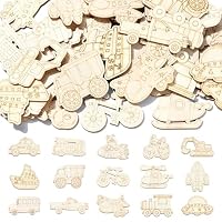KitBeads 100 Holzkronen-Ausschnitte – Ca. 31 Mm, Unlackiert, Für Basteln, Schmuck & Deko, Naturfarben