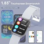 Smart Watch for Men, 120+ Sports Modes Smartwatch with 1.83" HD, Alexa Built-in, Heart Rate/Sleep Monitor, IP67 Waterproof, Bluetooth Call & Music Control Fitness Watch for iPhone/Android (Gray)