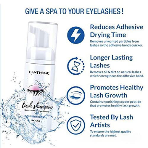 VMS INDIA Eyelash Extension Shampoo 50ml Lash Foam Foaming Cleanser for Salon Home - Image 2