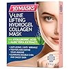 10-Piece-V-Line-Shaping-Face-Masks--Lifting-Hydrogel-Collagen-Mask-with-Aloe-Vera--Anti-Aging-and-Anti-Wrinkle-Band-Double-Chin-Reducer-Strap-Contouring-Slimming-and-Firming-Face-Lift-Sheet Stylia V-Line Lifting Collagen Face Mask with Hyaluronic Acid & Aloe Vera - Spa Quality Double Chin Strap - Collagen Mask for Women - Jawline Shaper Face Lift Tape - Chin Strap for Sleeping - 10PC
