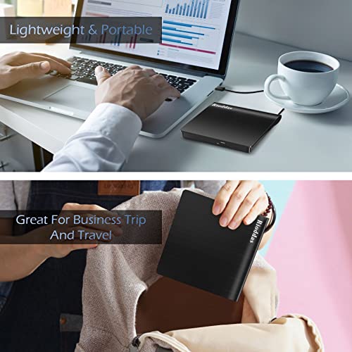 External Cd Drive Usb 3.0 Portable Cd Dvd +/-Rw Drive Dvd/Cd Rom Rewriter Burner Writer Compatible With Laptop Desktop Pc Windows Mac Pro Macbook #TOP6