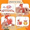 Fennoral 12 Pack Fall Craft Kit for Kids Make You Own Fall Animals Poke in Art Kit Fall Arts and Crafts DIY for Kids Boys Girls Party Supplies Thanksgiving Autumn Decoration #2