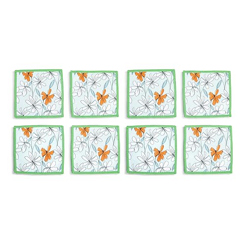 Servilletas de tela reutilizables DEMDACO, 5 x 5 pulg, juego 8 miniatura 1