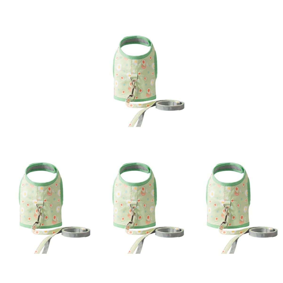 Mipcase 4sets Pettorina Traspirantper Gatti Con Guinzaglio Di Design Leggero Per Allenamento e Passeggiate Sicure Adatta Gatti Di Avocado