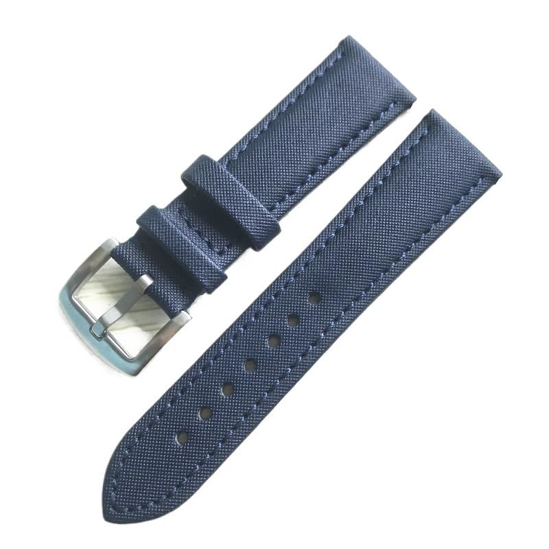 Bracelet Blancpain Fifty Fathoms cuir nylon bleu argent élégant