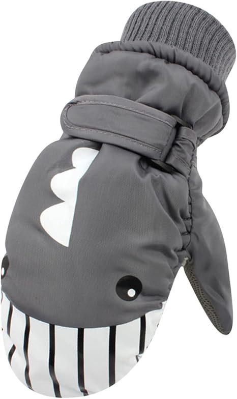 Generic Baby,Clothing,Baby Boys 0-24m,Accessories,Gloves & Mittens Kids Gloves Bulk Winter Outdoor Kids Snow Skating Snowboarding Windproof Warm Ski Gloves Baby Gloves 6-12 Months (Grey, One Size)