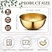 Nuogo 10 Pcs Gold Bowls 4.7 Inch Stainless Steel Mixing Bowls Decorative Esthetician Bowl for Facial Metal Serving Bowl for Holiday Birthday Party Wedding Baking Prepping Salad Fruit Soup