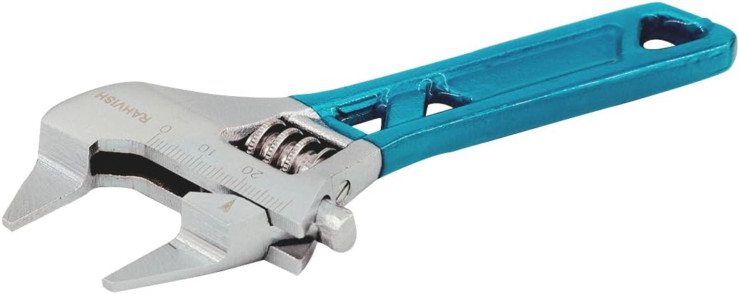Extra Slim Jaw 4-Inch/5-Inch Adjustable Wrench, Silver