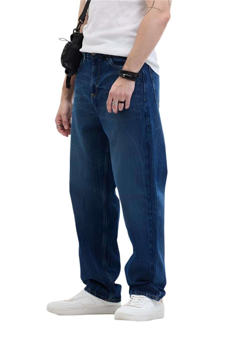 Men's Loose Mid Rise Jeans-image-25