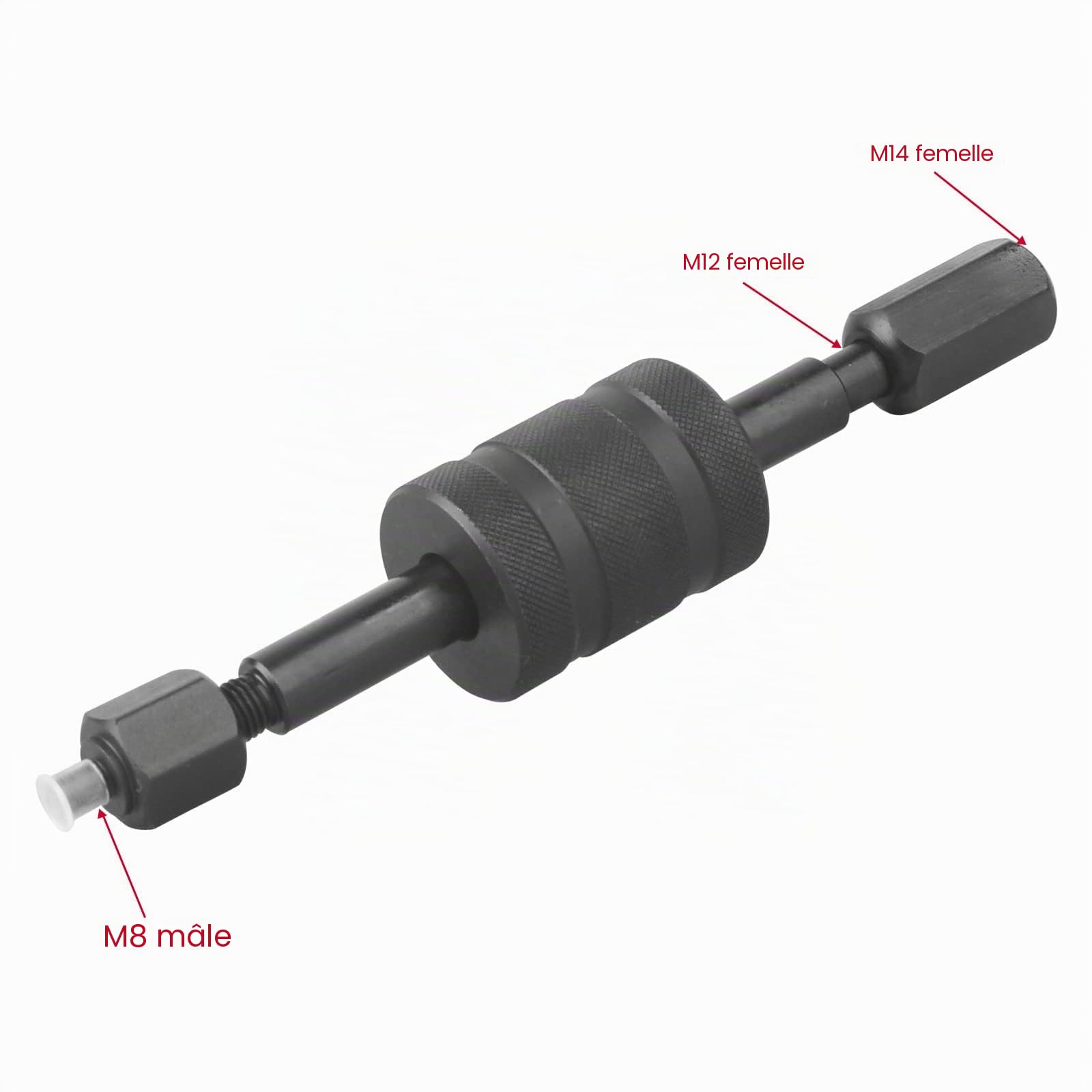 DAYUAN Extracteur d'injecteur diesel avec adaptateurs M8 M12 M14