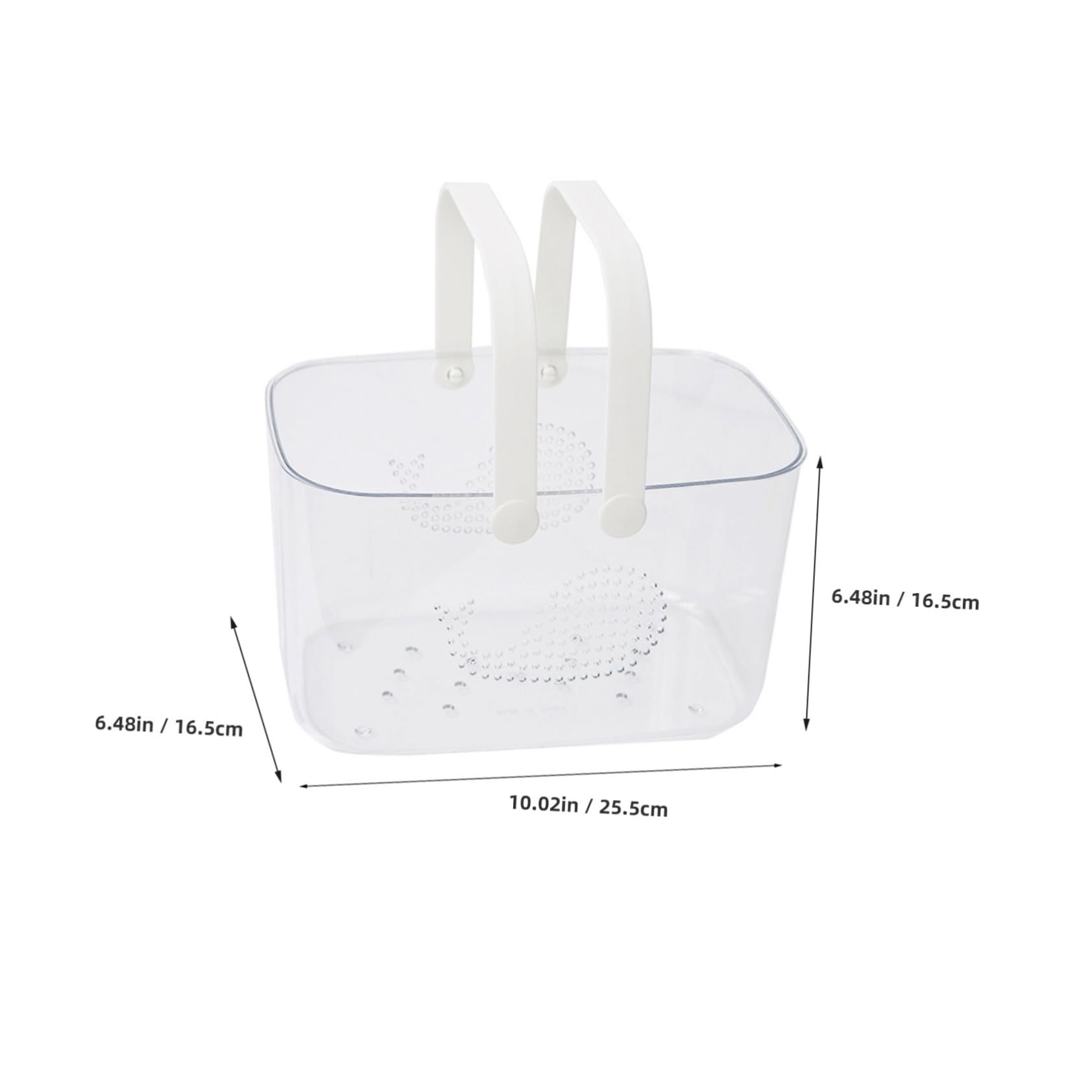 Luxshiny Cesta Gran Capacidad para Baño con Diseño de Drenaje de Plástico y Asas Ergonómicas Resistente y Reutilizable para Uso Diario en Ducha