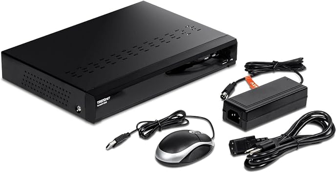TRENDnet 8-Channel UHD PoE NVR, TV-NVR1508, H.264/H.265 4K 8MP, Up to 12TB Storage HDD Not Included, Supports one 4K Camera Channel, 56W PoE Power Budget, Rackmount Design, 240fps, Black