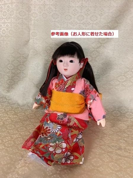 人形　日本人形　女の子　ちりめんの着物付き W6×D3×H15㎝ 人形 日本人形 女の子 ちりめんの着物付き W6×D3×H15㎝