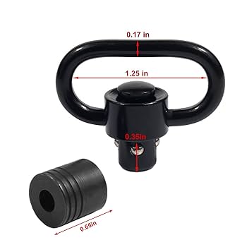 Amazon.co.jp: HIGOO QD 1.25インチ ループ スリング スイベル