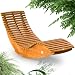 CASARIA Sonnenliege klappbar, Schaukelfunktion, Outdoor, Akazienholz, Geölt