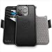 Produktbild Dreem Fibonacci kompatibel mit iPhone 15 Pro Brieftaschen-Etui / 2-in-1 stoßfestes Etui und abnehmbares Folio aus veganem Leder, MagSafe-kompatibel, RFID-Schutz [Schwarz]