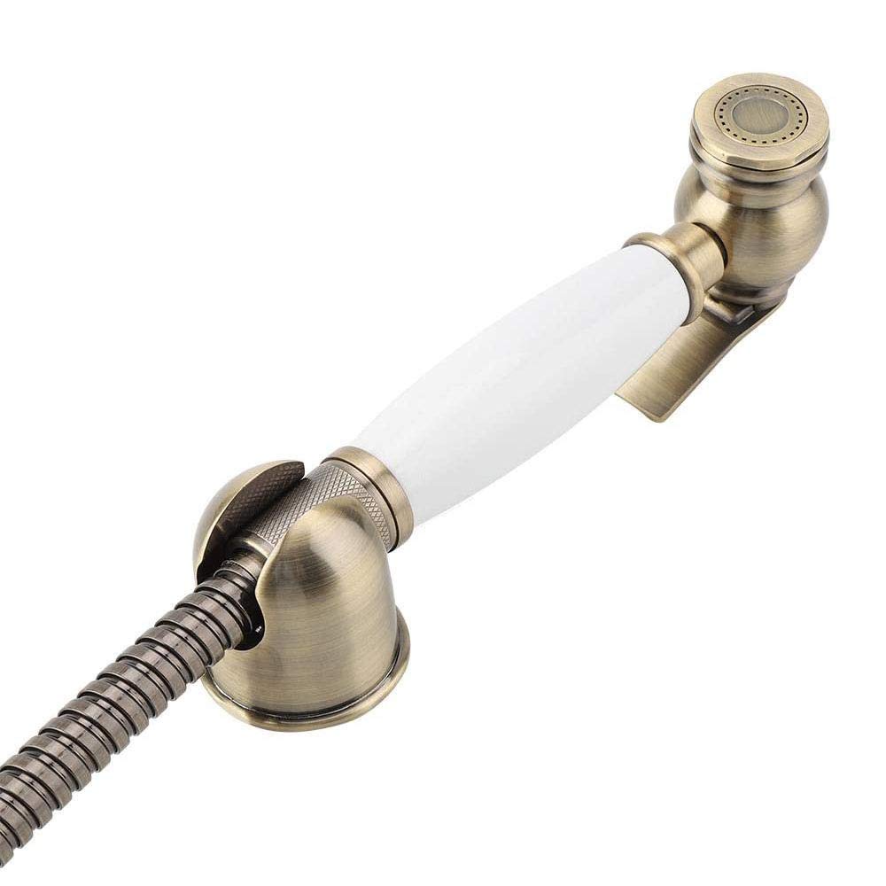 Bidet opryskiwacz z zimną wodą mosiężną ścianę przenośna przenośna ręczna kran bidet Zestaw łazienki prysznic bidet kran do higieny osobistej, pralka pieluszka, brąz, brąz LWX