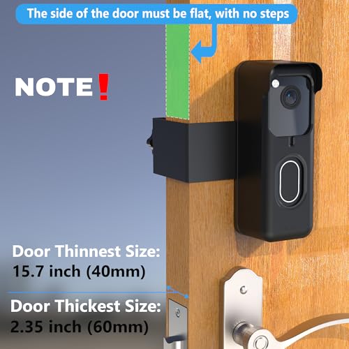 Image of Blink Doorbell Mount,New Upgrade Anti-Theft Doorbell Mount for All Blink Video Doorbell (1st&2nd）, No-Drill Door Mount with Protective Case, No Block Sensor & Night Vision (Black)