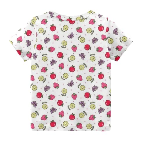 Little Boys Girls Cute Fruit Graphic Tees Short Sleeve Crewneck Printed T Shirts Summer Soft Cool Causal Birthday Outfits3