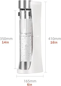 Sparkling Water Maker And Fruit Infuser - Premium Carbonation Machine with Two 1L Bottles - Infuses Flavor While Carbonating Beverages(not included CO2) (Color : Black)