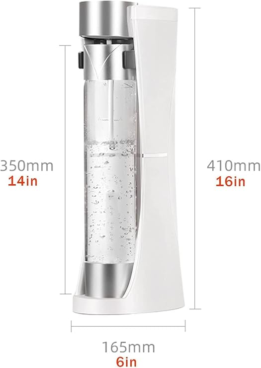 Sparkling Water Maker And Fruit Infuser - Premium Carbonation Machine with Two 1L Bottles - Infuses Flavor While Carbonating Beverages(not included CO2) (Color : Black)