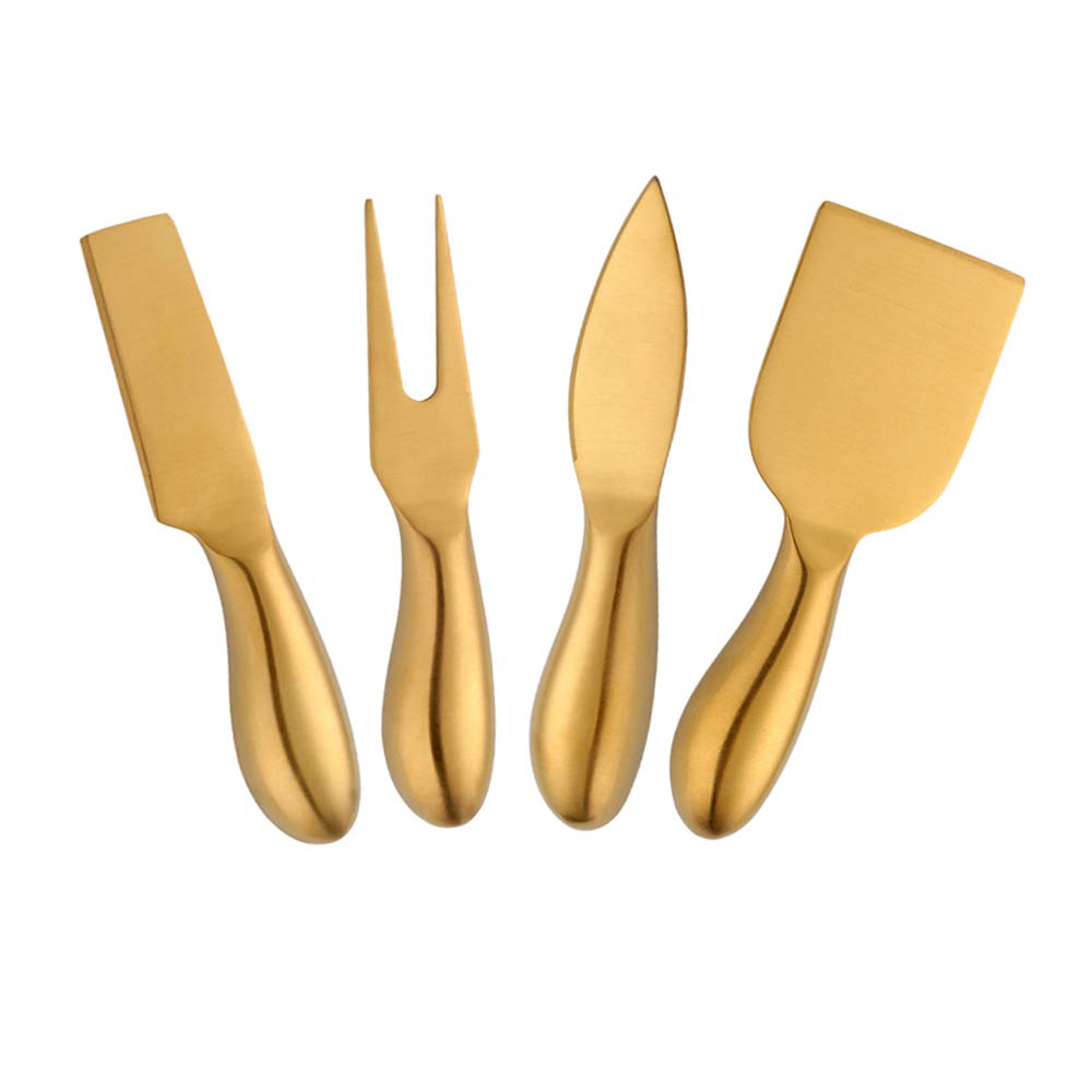 Set 4 Coltelli Da Formaggio In Acciaio Inox - Forma Stella, Colore Oro - Eleganti E Funzionali - 5