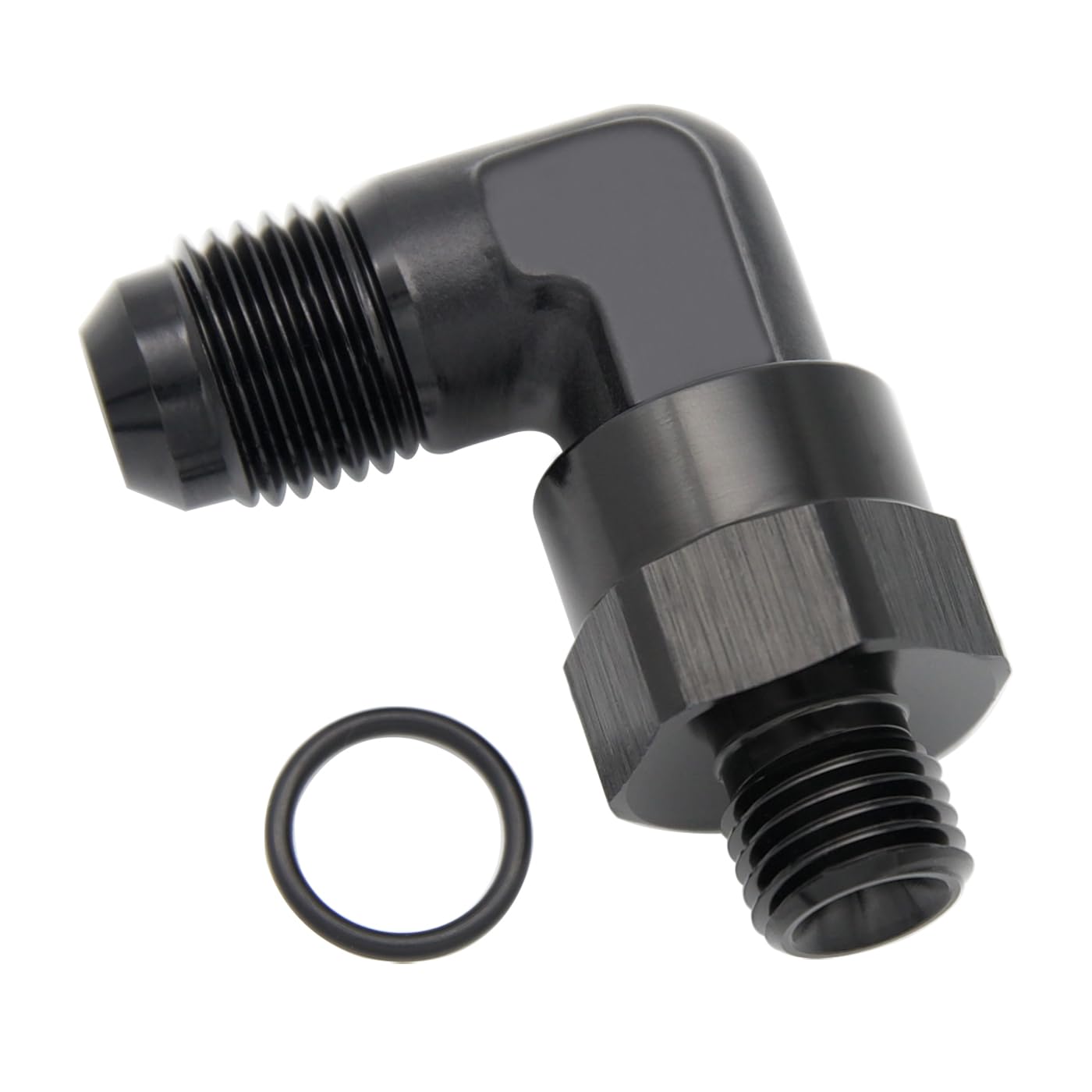 Adaptador 6AN a 4AN de 90 grados con flujo óptimo y ajuste giratorio libre de fugas