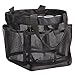HAOGUAGUA Mesh Shower Caddy Tote Bag 8 Pockets, Hanging Portable Toiletry Bag for Men and Women, College Dorm Essentials Quick Dry Bath Organizer for College Dorms, Gym, Camp (Black)
