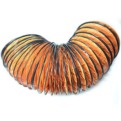 PVC-Abluftschlauch 5m langer Lufttransportschlauch Warmluftschlauch Teleskopschlauch Biegbar 300mm Durchmesser Kombischlauch zum Heizgeräteanschluss Anschluss an mobile Öl- oder Elektroheizaggregate Cover