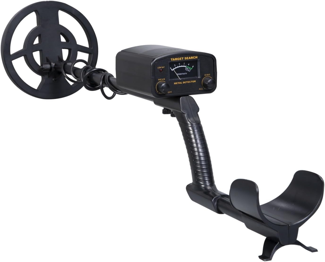 Portable Underground Metal Detector with Adjustable Rod Probe Disc High Sensitivity All-Metal and Recognition Modes for Outdoor Testing Jewelry Coins Gold